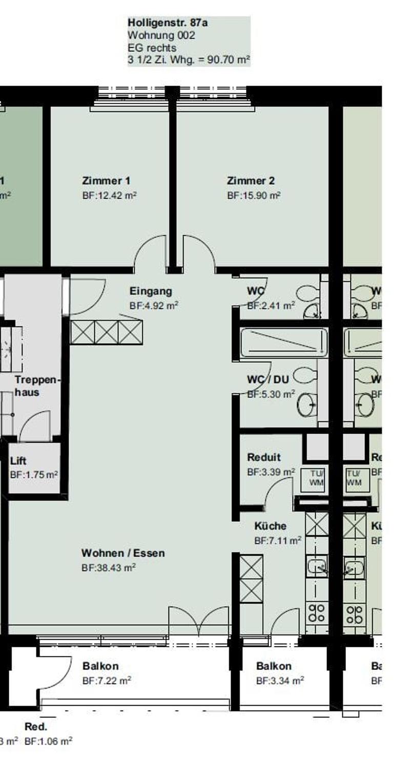 ERSTVERMIETUNG exlusive 3½-Zimmer-Wohnungen im Holligen-Quartier (7)