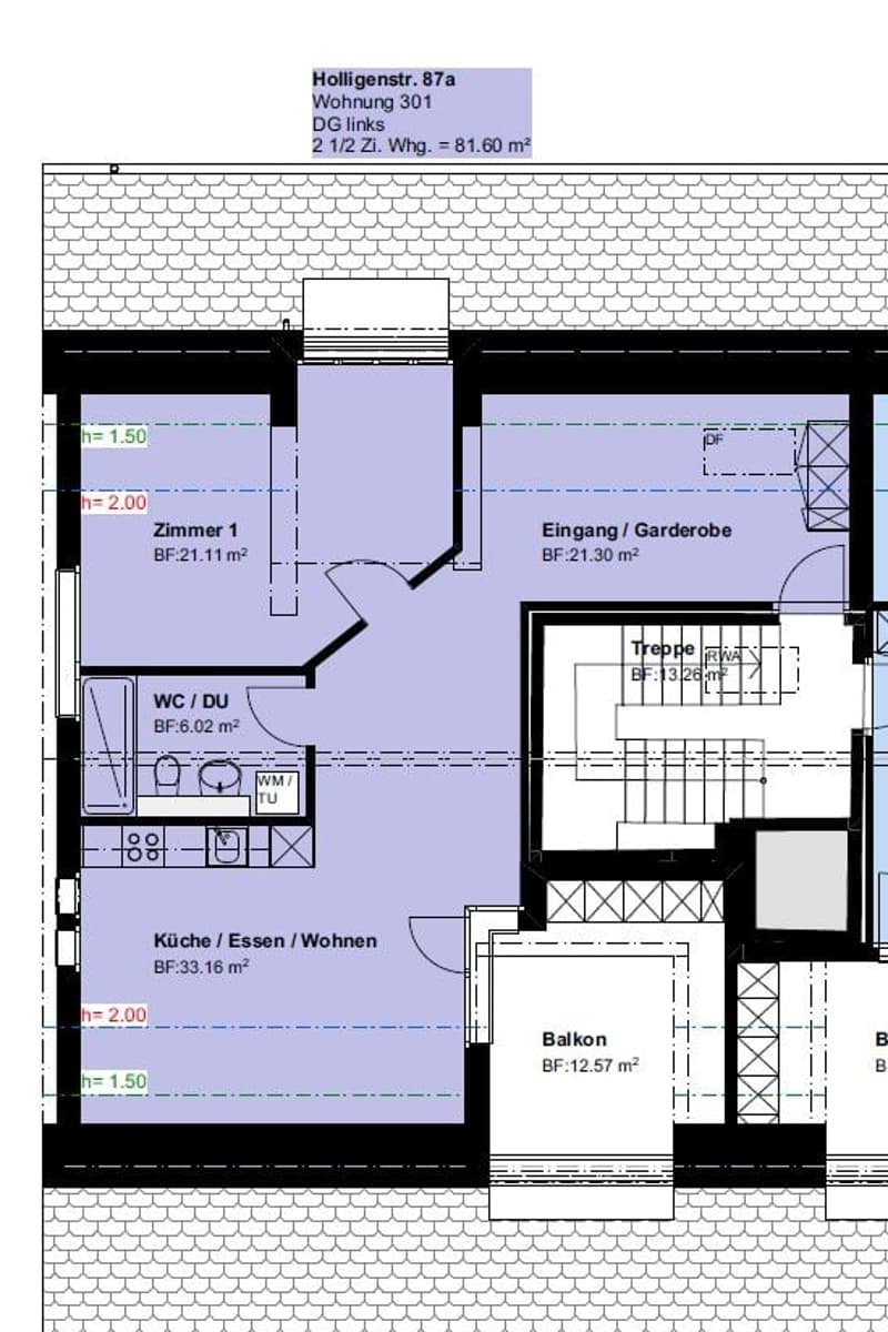 ERSTVERMIETUNG exlusive 2½-Zimmer-Dach-WHG im Holligen-Quartier (4)