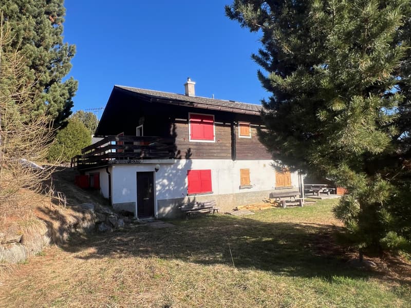 Opportunity to buy in La Tzoumaz, 4-room semi-detached chalet in a quiet area (1)