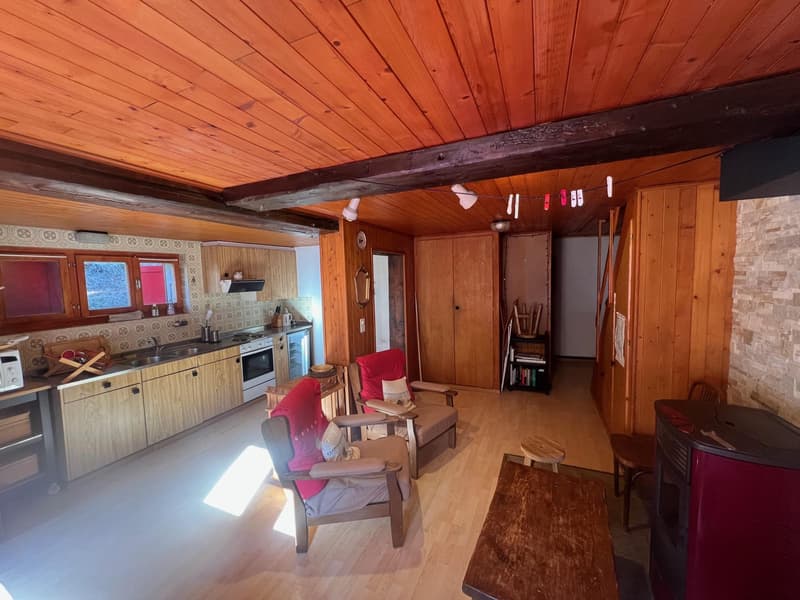 Opportunity to buy in La Tzoumaz, 4-room semi-detached chalet in a quiet area (3)