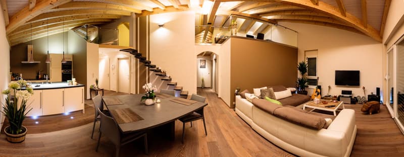 Meraviglioso attico duplex arredato di alto standing - 4,5 locali a Champlan (2)