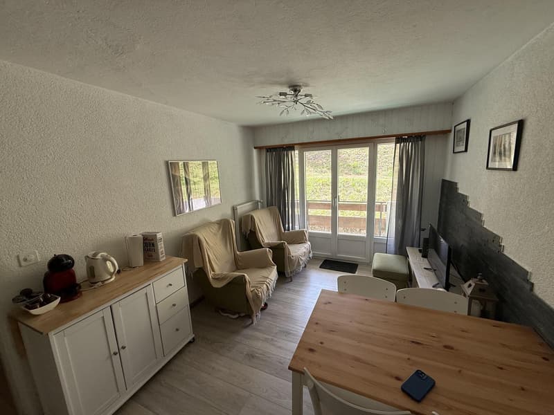 Dans la belle station de la Tzoumaz à vendre appartement 2 1/2 pièces (1)