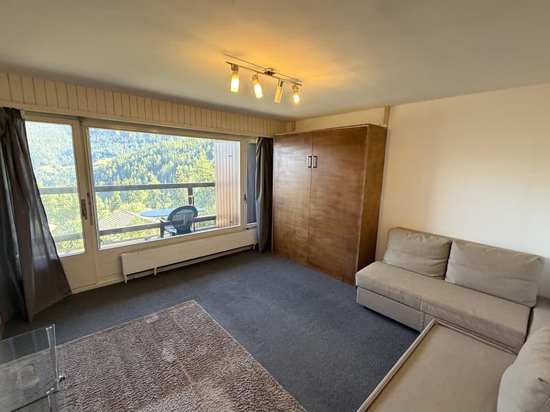 A vendre dans la station de la Tzoumaz studio avec place de parc intérieure (1)