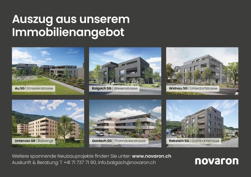 helle Erdgeschosswohnung an der «Gartenstrasse» Bad Ragaz zu vermieten (6)