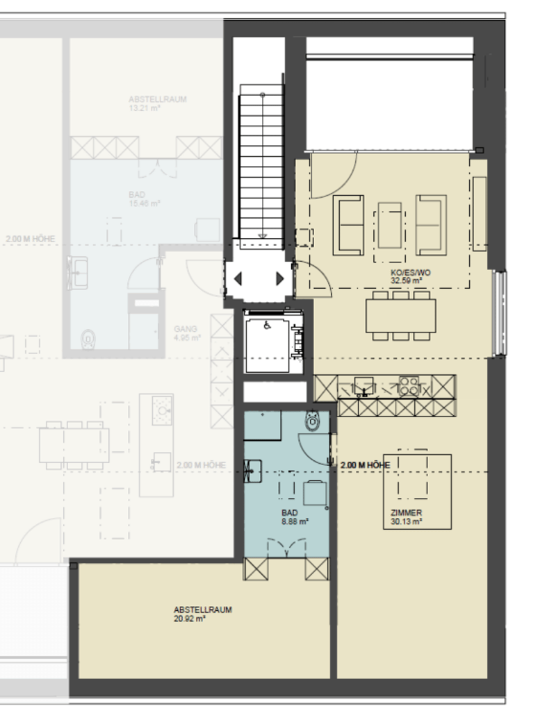 1.5-Zimmer-Dachwohnung an der «Gartenstrasse» Bad Ragaz zu vermieten (6)