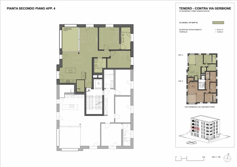 Residenza Gerbio - App. 4 - 3.5 locali - 2°P (2)