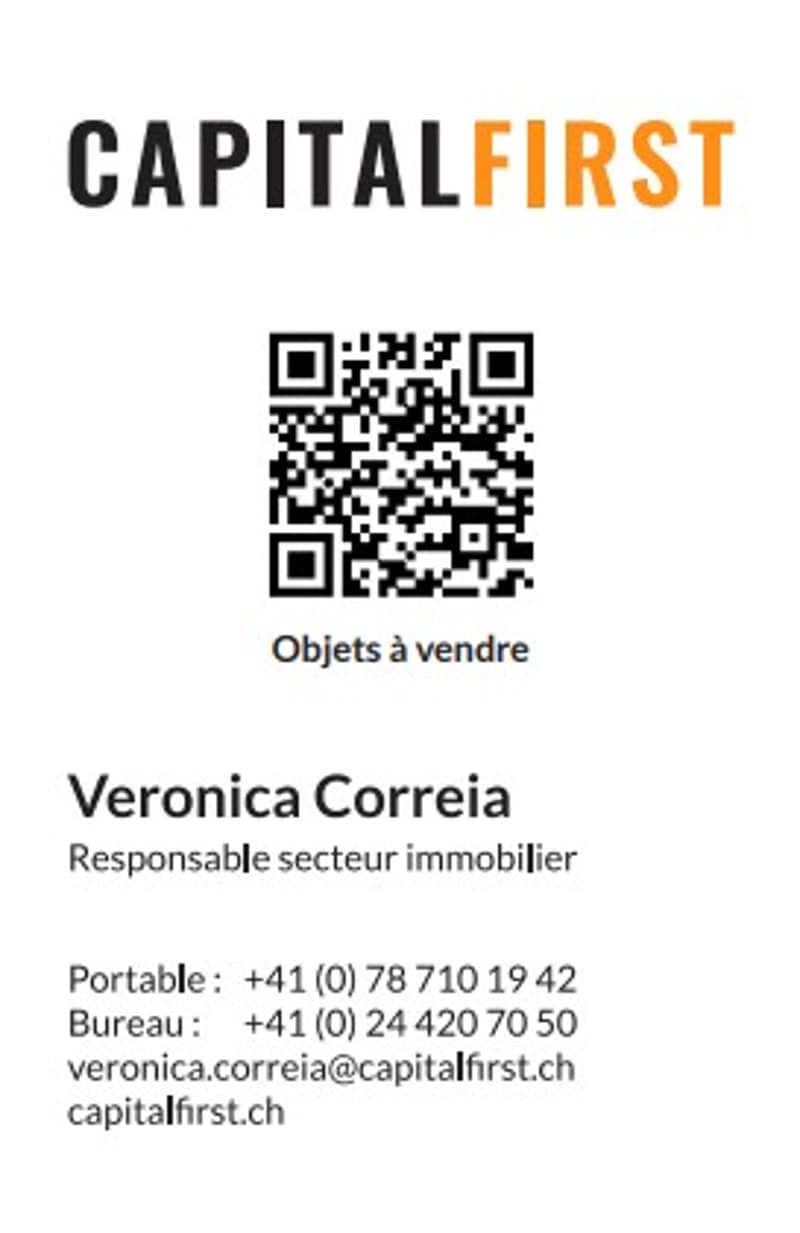 Business card for Veronica Correia of Capital First, with contact information.