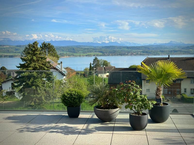 Appartement de terrasse incomparable avec vue sur le lac et les Alpes (7)