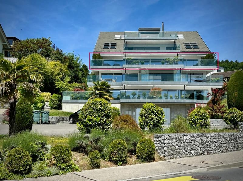 Appartement de terrasse incomparable avec vue sur le lac et les Alpes (1)