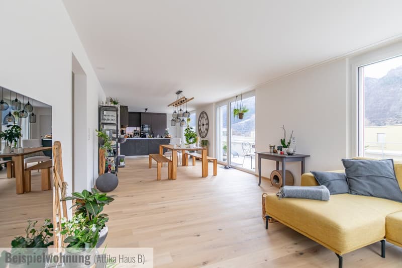 Appartement en attique de 4,5 pièces à Raron (2)