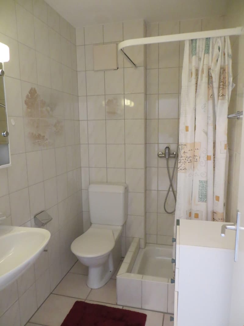 Toilette mit Dusche