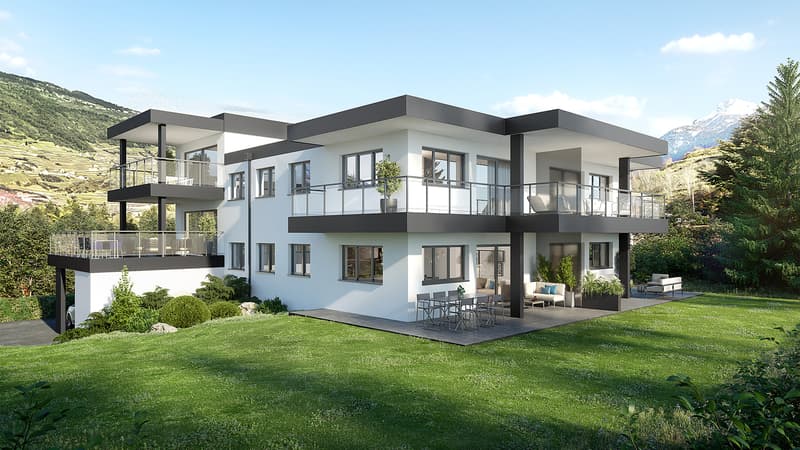 A VENDRE APPARTEMENT AVEC PELOUSE PRIVATIVE 3.5 PCES A GRONE (2)