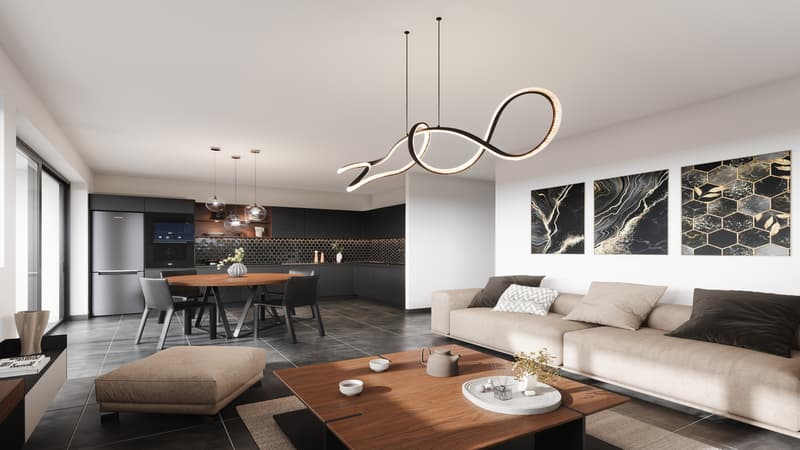 A VENDRE APPARTEMENT AVEC PELOUSE PRIVATIVE 3.5 PCES A GRONE (1)