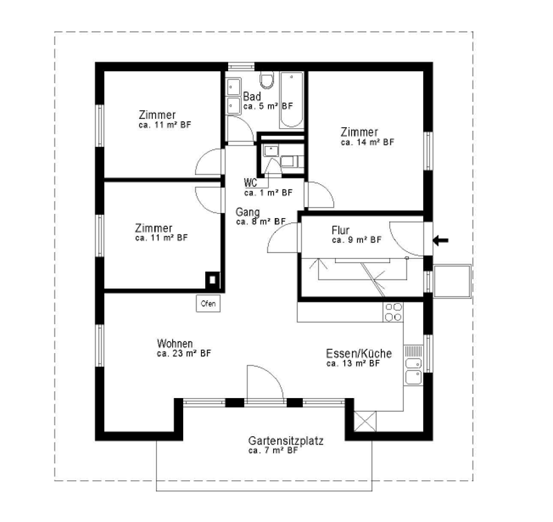Cozy 4.5-room apartment in a quiet location in Oberbalm (8)