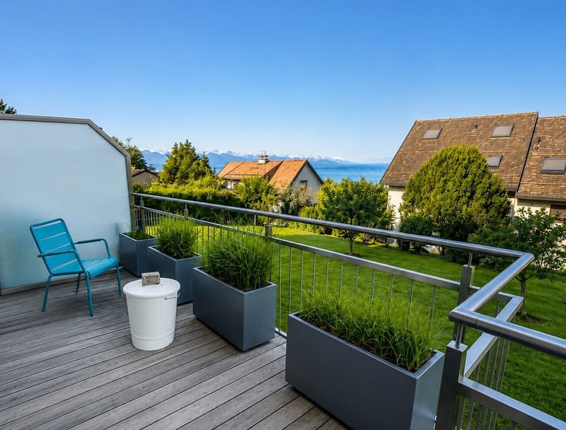 Contemporary 5.5-room apartment with terrace, garden and lake view (6)