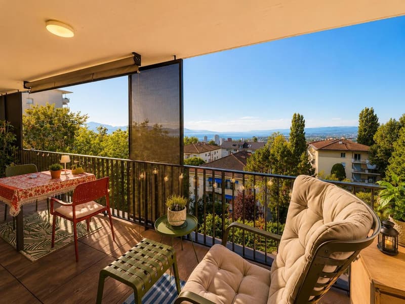 Bel appartement de 4.5 pièces Grand balcon avec vue Lac (6)