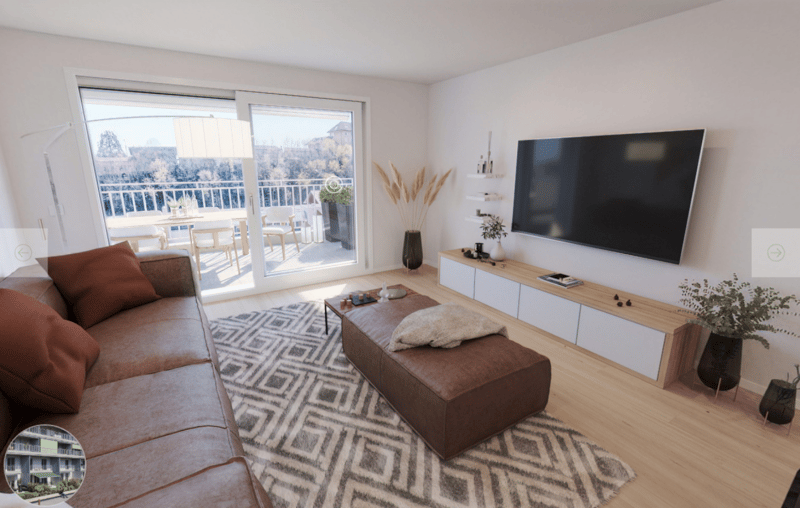 Ampio appartamento di 4,5 locali con soggiorno di 52 m2 più terrazza (3)