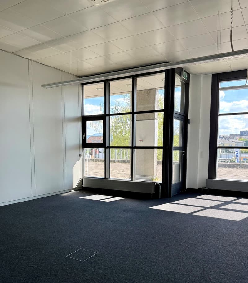 Espace de bureau moderne avec des pièces hautes et lumineuses et terrasse dans la zone industrielle d'Arbon (2)