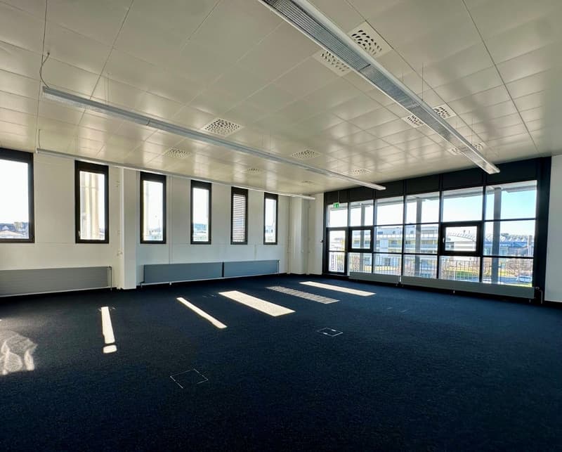 Espace de bureau moderne avec des pièces hautes et lumineuses et terrasse dans la zone industrielle d'Arbon (13)