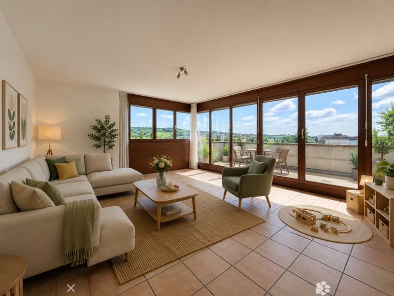 Charmante 4.5-Zimmer-Wohnung mit Balkon und schöner Aussicht in Biel (2)