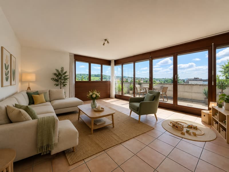 Appartamento di 4.5 locali con balcone e vista panoramica a Biel (2)