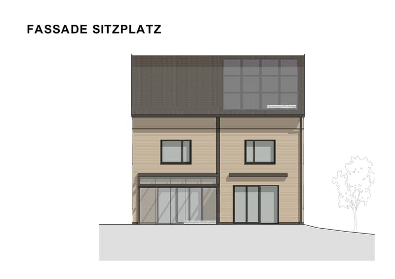 Fassade Sitzplatz