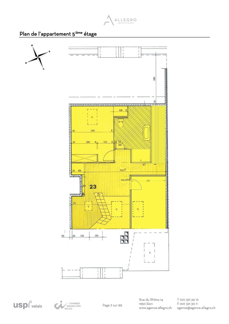 Sion, superbe attique en duplex de 6.5 P et de 190 m2 au centre-ville (5)