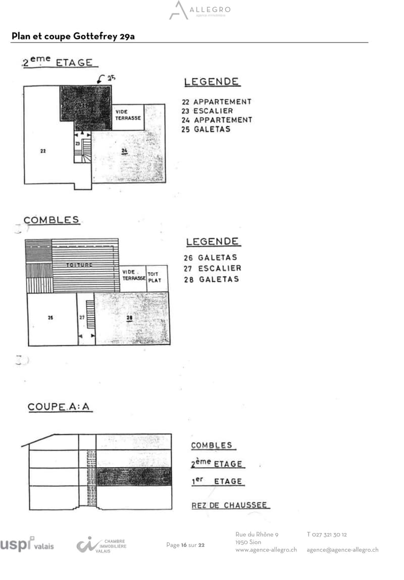 2nd floor, 22 apartment, 23 staircase, 24 apartment, 25 galetas, 26 galetas, 27 staircase, 28 galetas