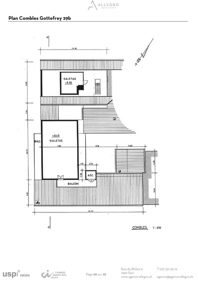 Floor plan of a building with balconies, living room, kitchen, 2 bedrooms, 2 bathrooms, and a balcony.