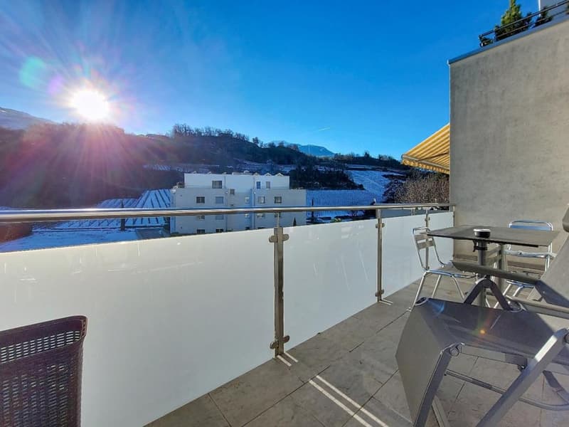 Sion/Pont-de-la-Morge, schönes 4.5-Zimmer-Apartment mit 104 m2, Balkon und 2 Parkplätzen (11)