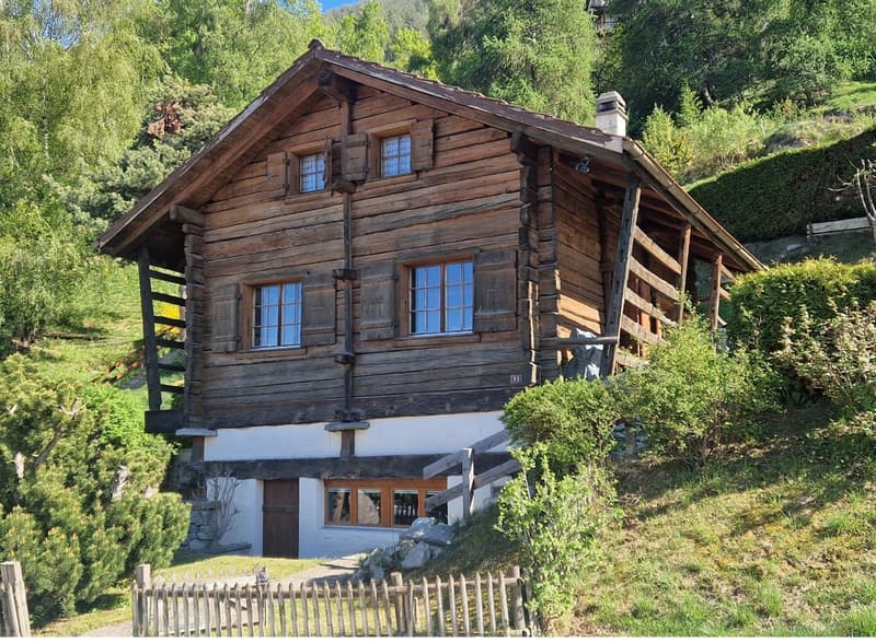 Daillet (Grône), chalet coup de cœur de 99 m² alliant charme et authenticité à 10 minutes de Nax. (1)