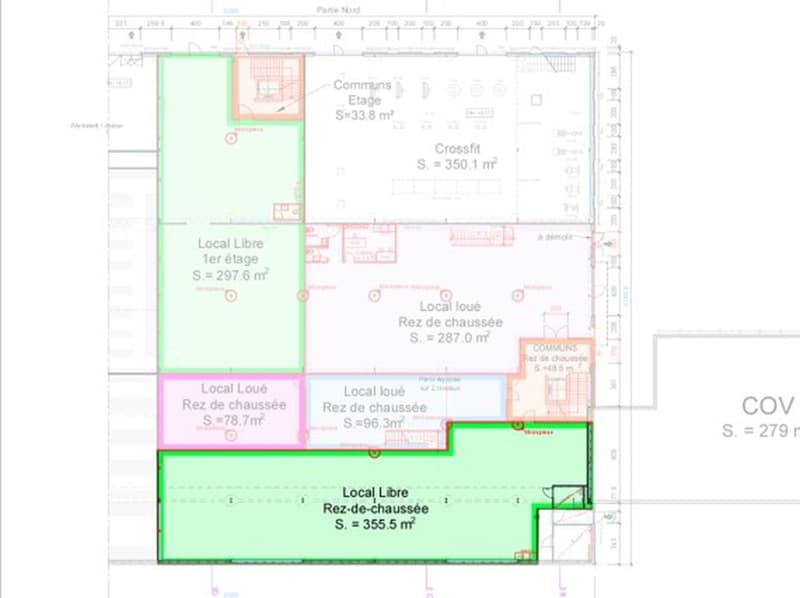 Sion, à louer 1 local de 355.50m2 au rez dans un bâtiment industriel entièrement rénové. (4)