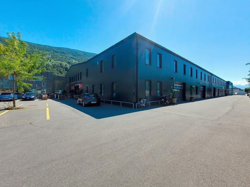 Sion, à louer 1 local de 355.50m2 au rez dans un bâtiment industriel entièrement rénové. (1)