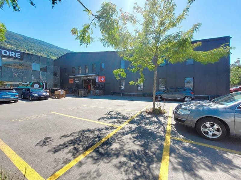 Sion, à louer 1 local de 355.50m2 au rez dans un bâtiment industriel entièrement rénové. (2)