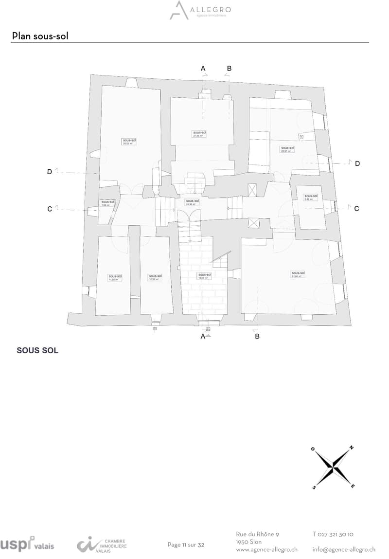 Sion, maison historique au cœur de la vieille ville composé de 5 appartements et 2 bureaux (42)