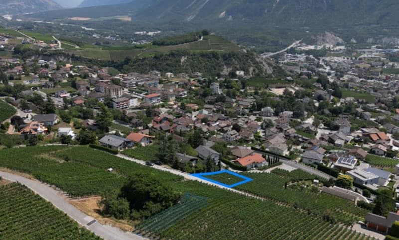 Veyras, terrain à bâtir de 588 m2 avec IBUS de 0.5 avec une magnifique vue sur les Alpes Valaisannes (3)