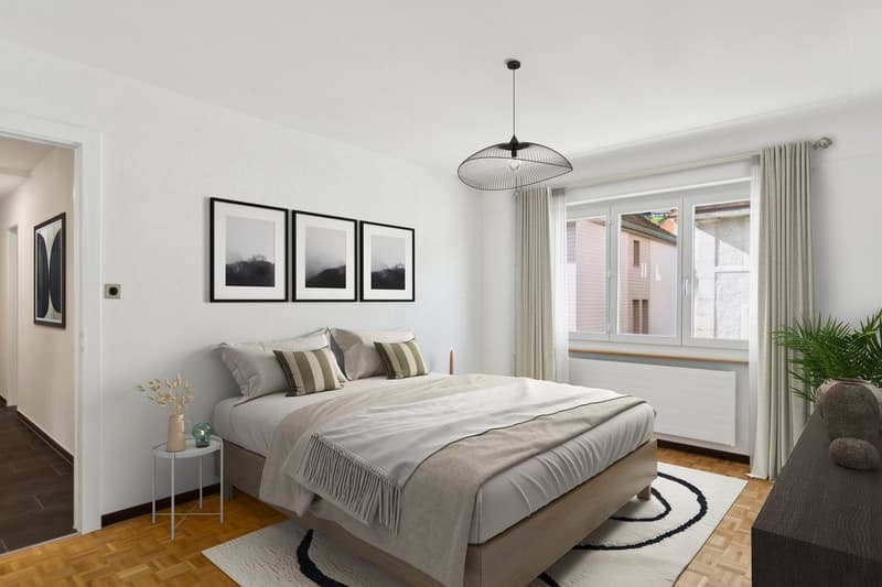 Magnificent renovated 3-room apartment with terrace and elevator (2)