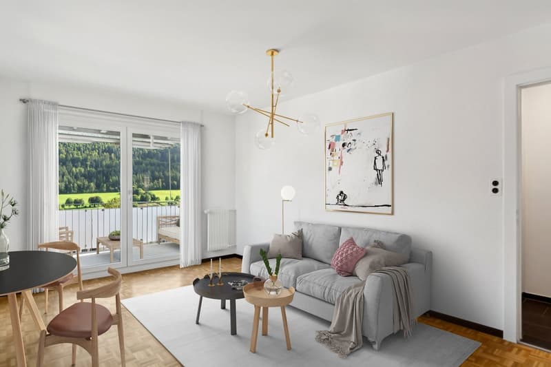Magnificent renovated 3-room apartment with terrace and elevator (3)
