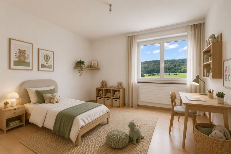 Appartement lumineux de 4.5 pièces au coeur de Tramelan, avec deux balcons et une vue dégagée (9)