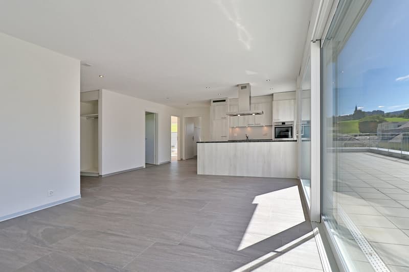 Moderne Attikawohnungen mit Panoramablick in Biglen (4)