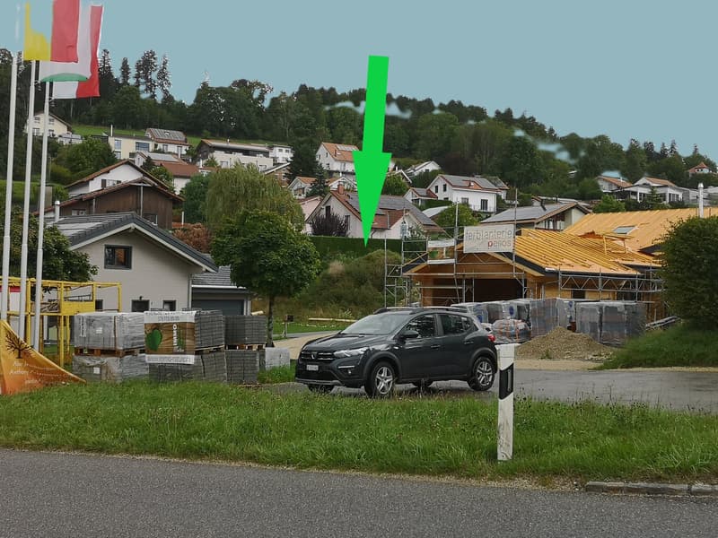 Maison moderne en madrier thermo-chauffé, avec garage, terrasse et jardin (15)