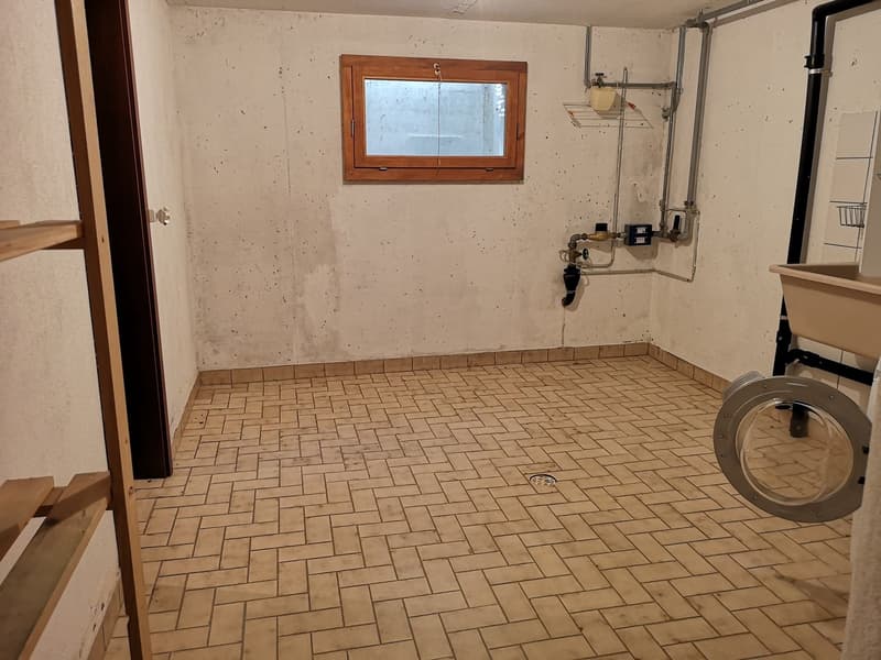 Grande maison 5.5pces, env. 120m2, terrain 802m2, avec garage, places de parc, terrasse, bûcher (40)