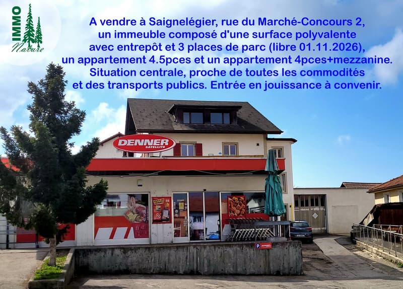 For sale large versatile area with warehouse, 3 parking spaces, 2 apartments (1)