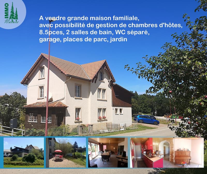 Grande maison familiale de 8,5 pièces à Lajoux, possibilité gestion chambres d'hôtes (2)