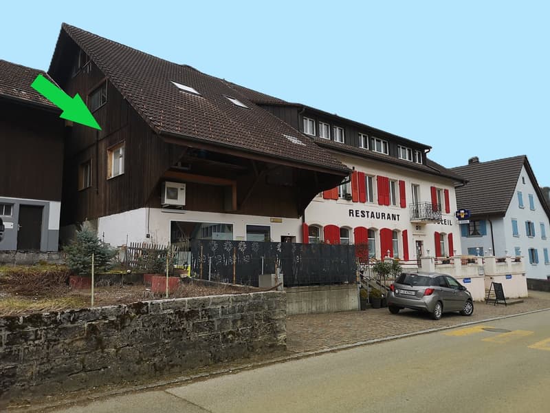 Grand duplex au centre du village avec garage et atelier, libre de suite (2)