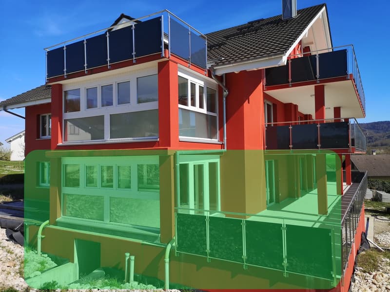 Magnifique appartement de 4,5 pièces avec terrasse et véranda, jardin 200m2 en option (1)