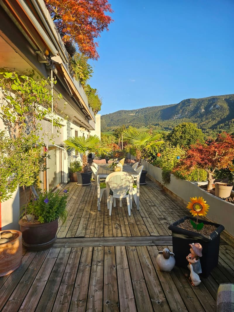 Spacieux appartement-terrasse de 5.5 pièces à Moutier avec vue dégagée, 2 garages (1)