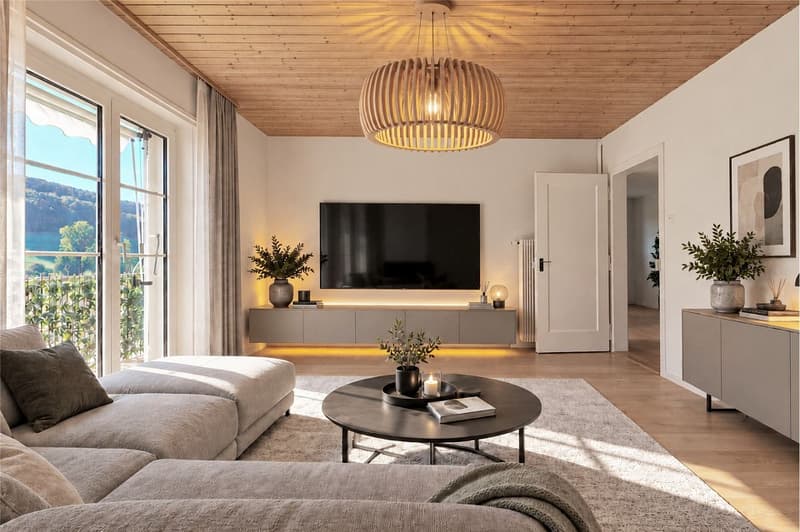 Charmante 3½-Zimmer Eigentumswohnung mit Mansardenzimmer und Garten (1)
