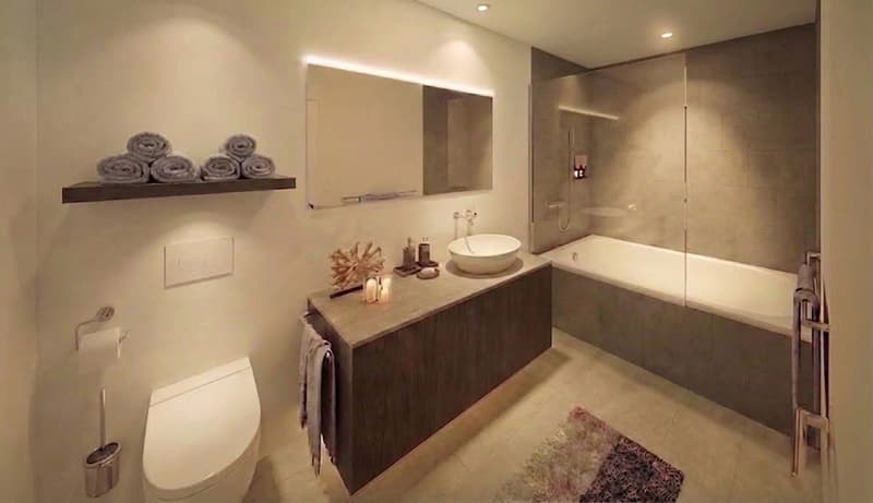 Beispielbild als mit WC verbundenes Badezimmer