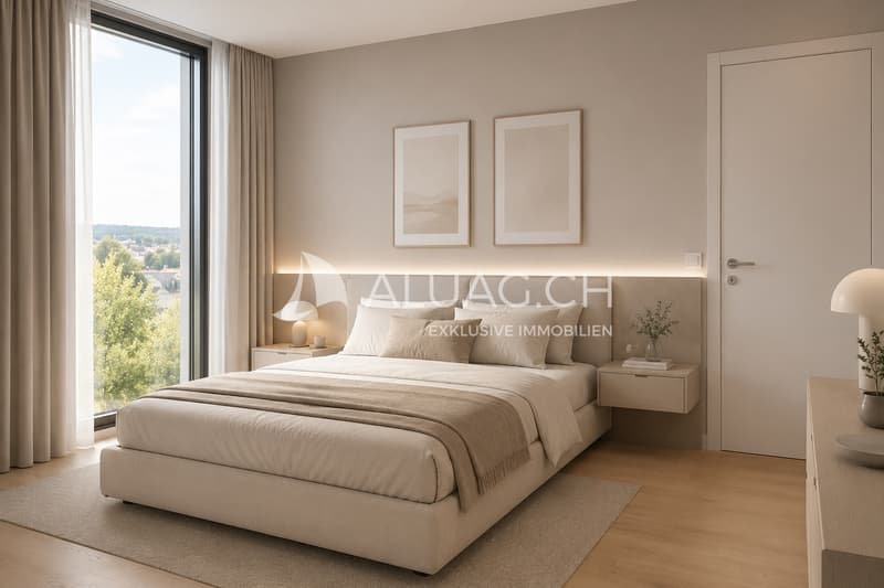 Auch die drei Schlafzimmer profitieren dank der Südlage von viel Sonnenlicht